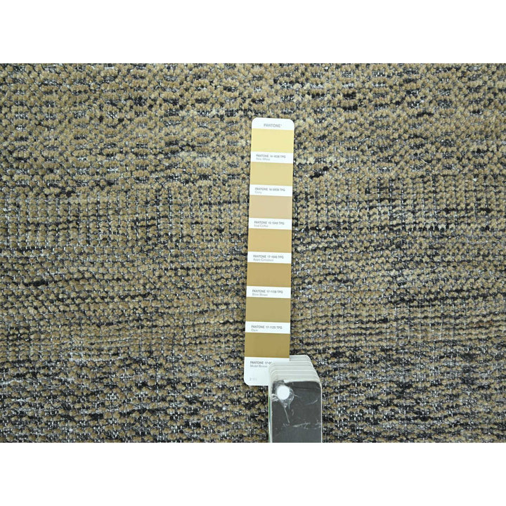 10'0" x 14'0" New Hand Knotted Brown Wool Rectangle Oriental Rug - MOA10276283