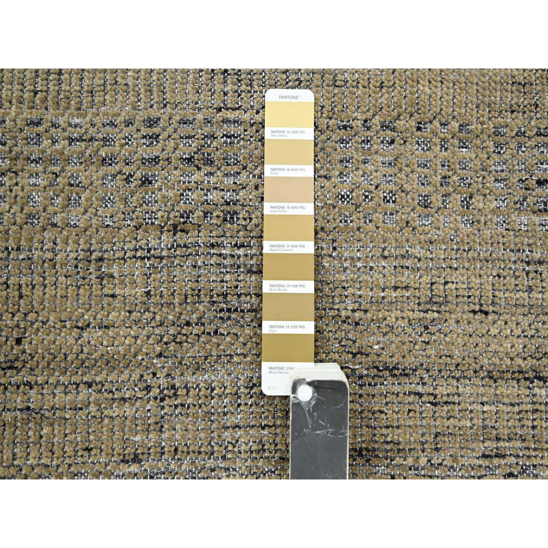 11'10" x 15'0" New Hand Knotted Brown Wool Rectangle Oriental Rug - MOA10276288