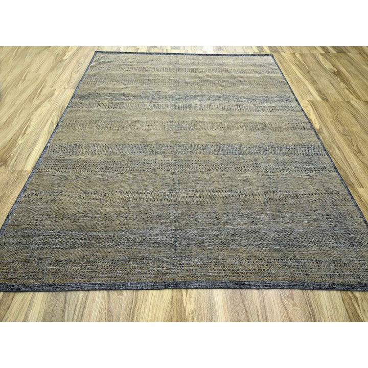10'0" x 10'0" New Hand Knotted Brown Wool Square Oriental Rug - MOA10276289