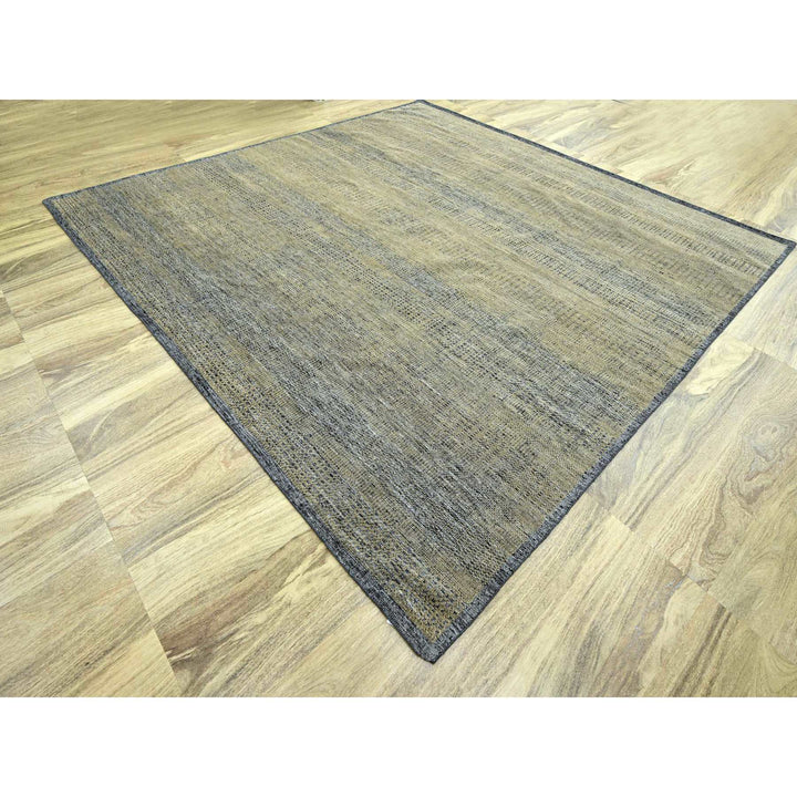 10'0" x 10'0" New Hand Knotted Brown Wool Square Oriental Rug - MOA10276289