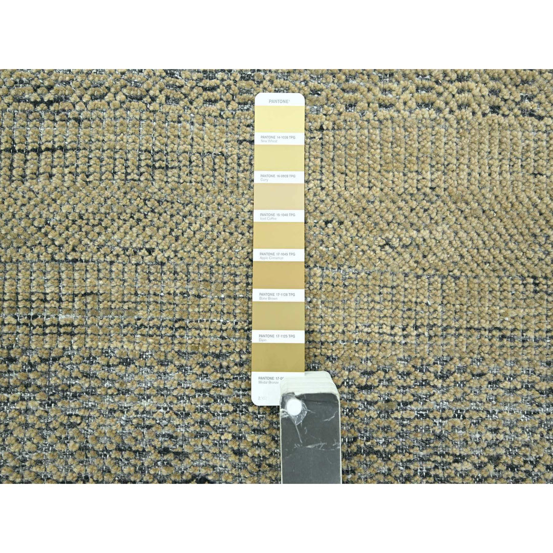 10'0" x 10'0" New Hand Knotted Brown Wool Square Oriental Rug - MOA10276289