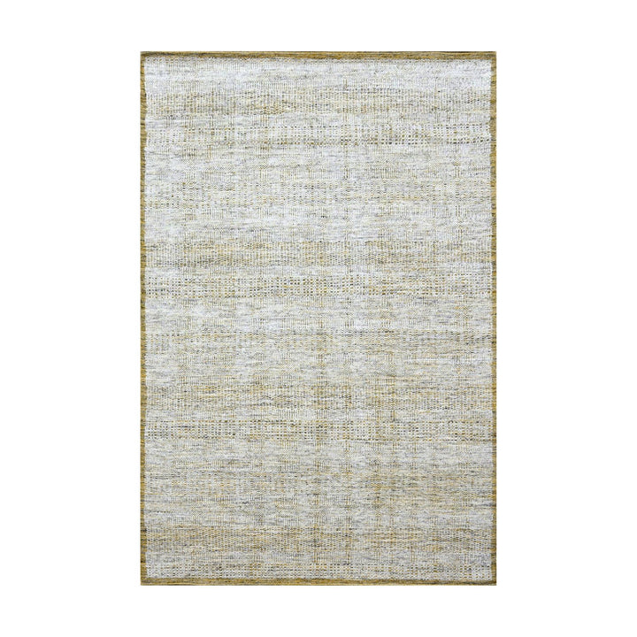 6'0" x 9'2" New Hand Knotted Yellow Wool Rectangle Oriental Rug - MOA10276292