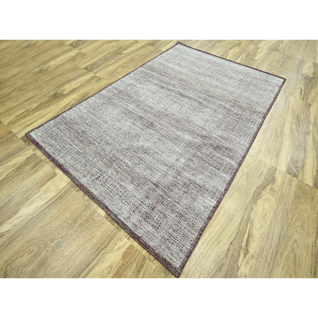 6'0" x 9'0" New Hand Knotted Red Wool Rectangle Oriental Rug - MOA10276293