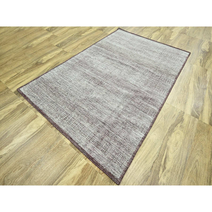 6'0" x 9'0" New Hand Knotted Red Wool Rectangle Oriental Rug - MOA10276293