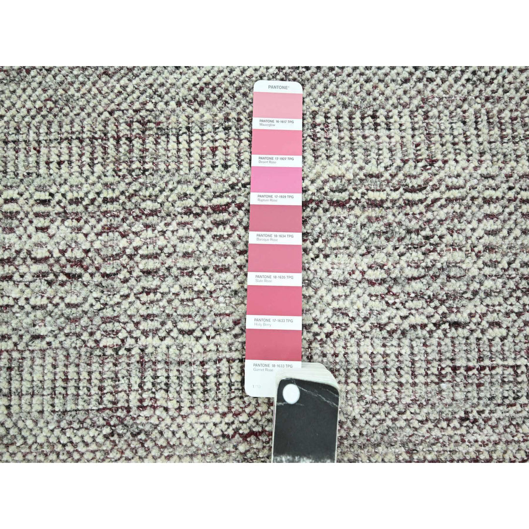 6'0" x 9'0" New Hand Knotted Red Wool Rectangle Oriental Rug - MOA10276293