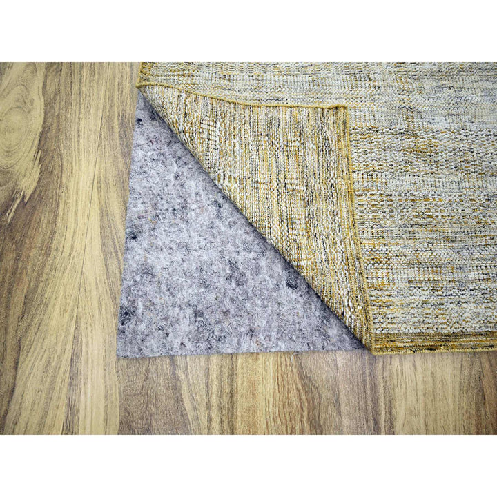 8'10" x 12'3" New Hand Knotted Yellow Wool Rectangle Oriental Rug - MOA10276294