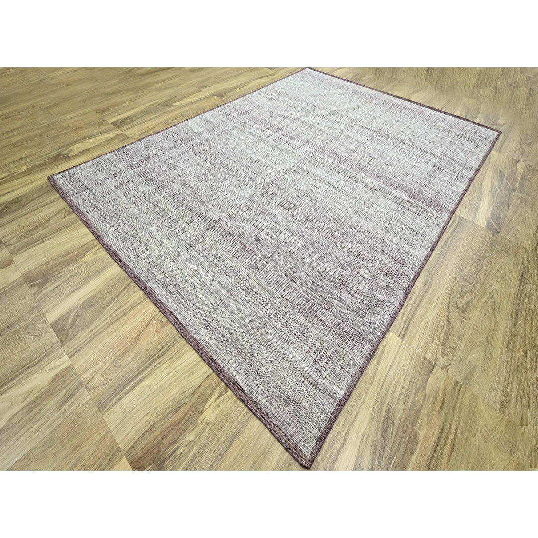 9'0" x 12'0" New Hand Knotted Red Wool Rectangle Oriental Rug - MOA10276297