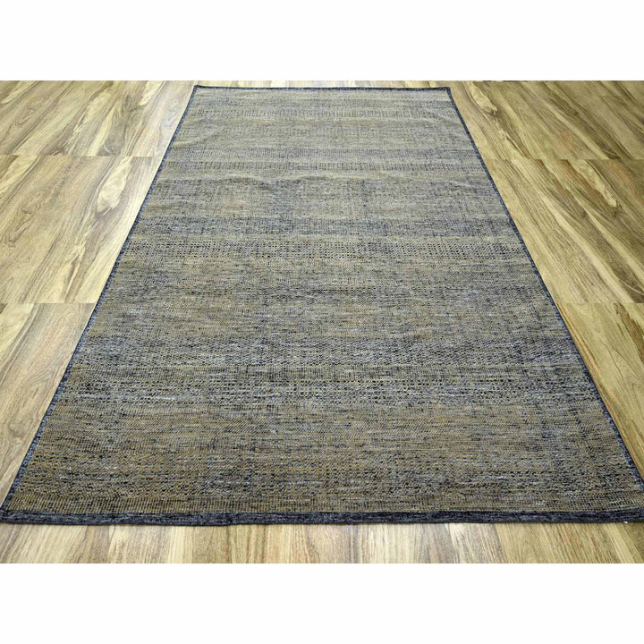 8'0" x 10'2" New Hand Knotted Brown Wool Rectangle Oriental Rug - MOA10276298