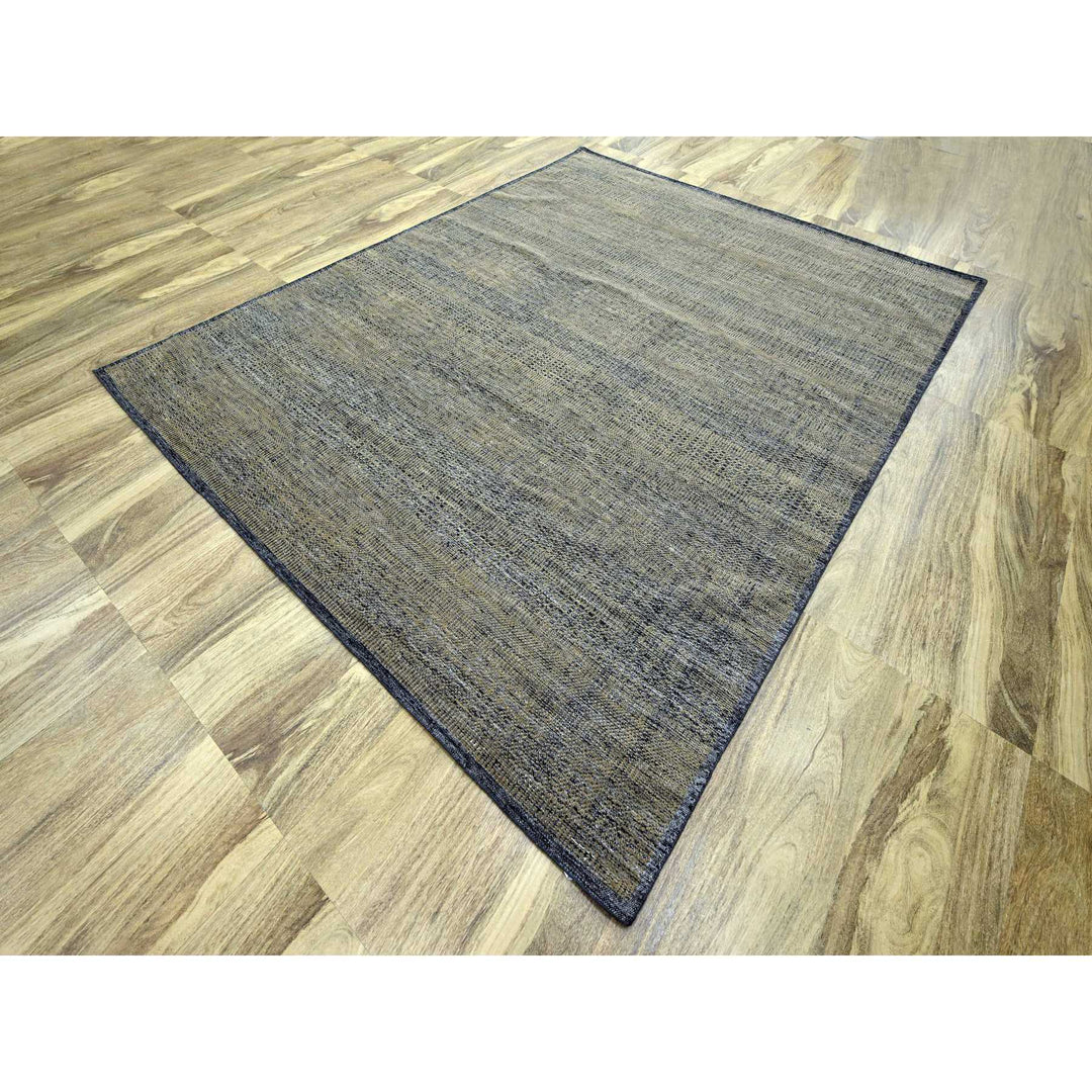 8'0" x 10'2" New Hand Knotted Brown Wool Rectangle Oriental Rug - MOA10276298