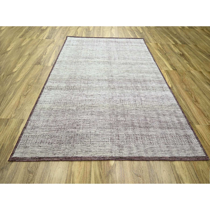 7'11" x 10'0" New Hand Knotted Red Wool Rectangle Oriental Rug - MOA10276299