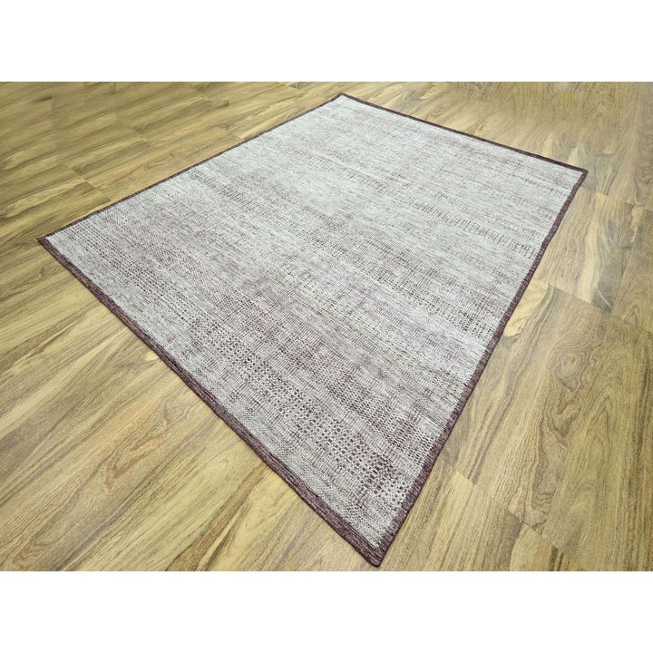 7'11" x 10'0" New Hand Knotted Red Wool Rectangle Oriental Rug - MOA10276299