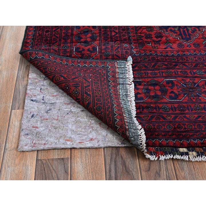 9'8" x 12'9" New Hand Knotted Red Wool Rectangle Oriental Rug - MOA102762