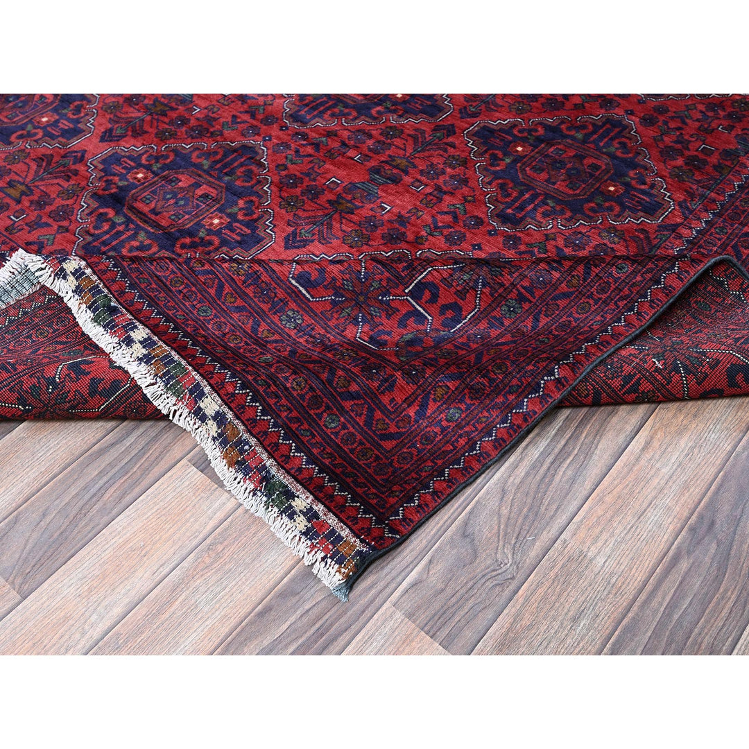 9'8" x 12'9" New Hand Knotted Red Wool Rectangle Oriental Rug - MOA102762