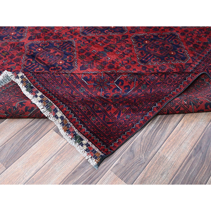 9'8" x 12'9" New Hand Knotted Red Wool Rectangle Oriental Rug - MOA102762