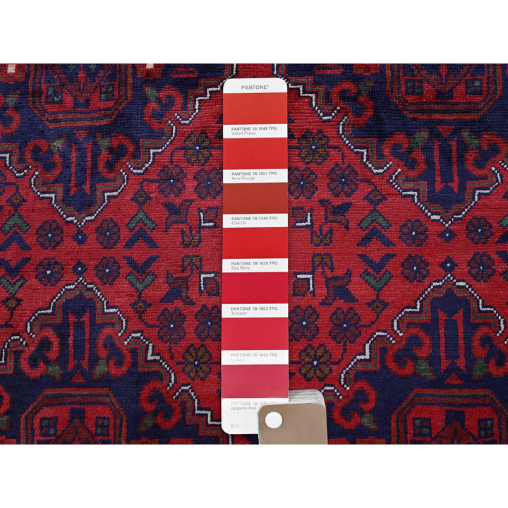 9'8" x 12'9" New Hand Knotted Red Wool Rectangle Oriental Rug - MOA102762