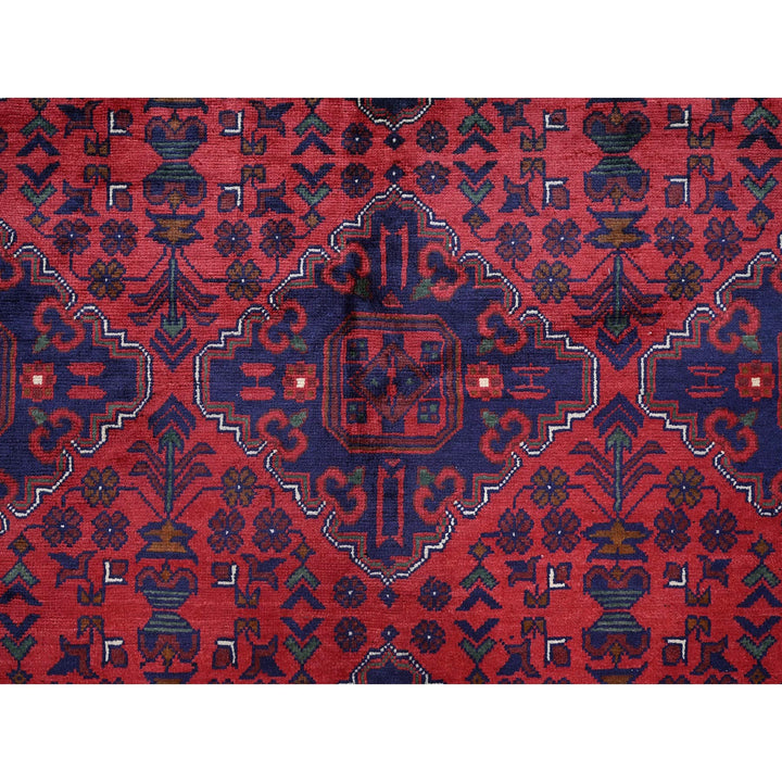 9'8" x 12'9" New Hand Knotted Red Wool Rectangle Oriental Rug - MOA102762