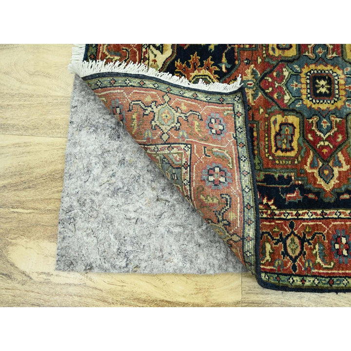 2'7" x 9'11" New Hand Knotted Blue Wool Runner Oriental Rug - MOA10276301