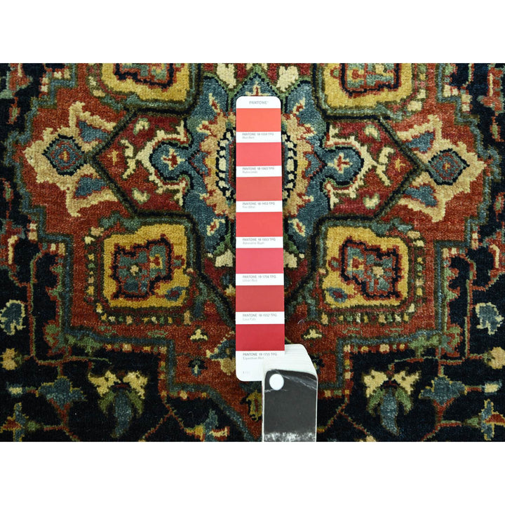 2'7" x 9'11" New Hand Knotted Blue Wool Runner Oriental Rug - MOA10276301