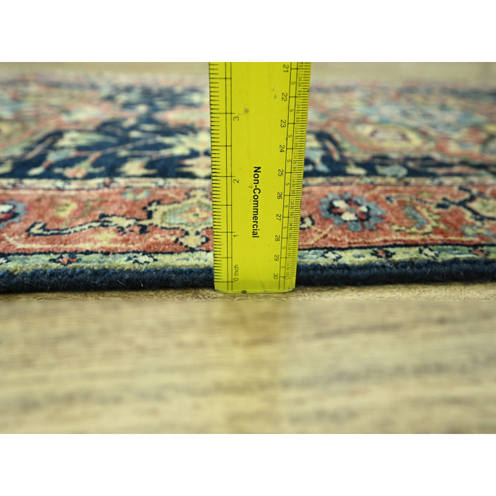 2'7" x 9'11" New Hand Knotted Blue Wool Runner Oriental Rug - MOA10276301