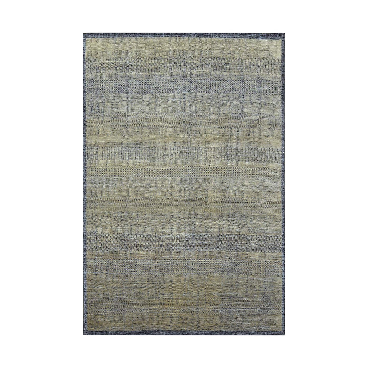 6'0" x 9'3" New Hand Knotted Brown Wool Rectangle Oriental Rug - MOA10276302