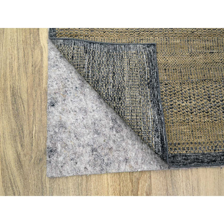 6'0" x 9'3" New Hand Knotted Brown Wool Rectangle Oriental Rug - MOA10276302