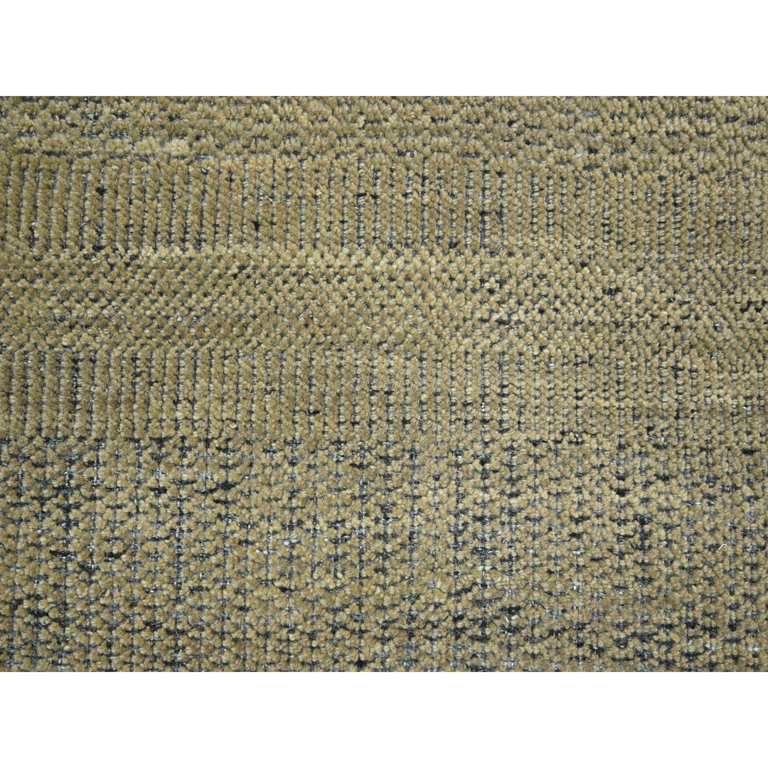6'0" x 9'3" New Hand Knotted Brown Wool Rectangle Oriental Rug - MOA10276302