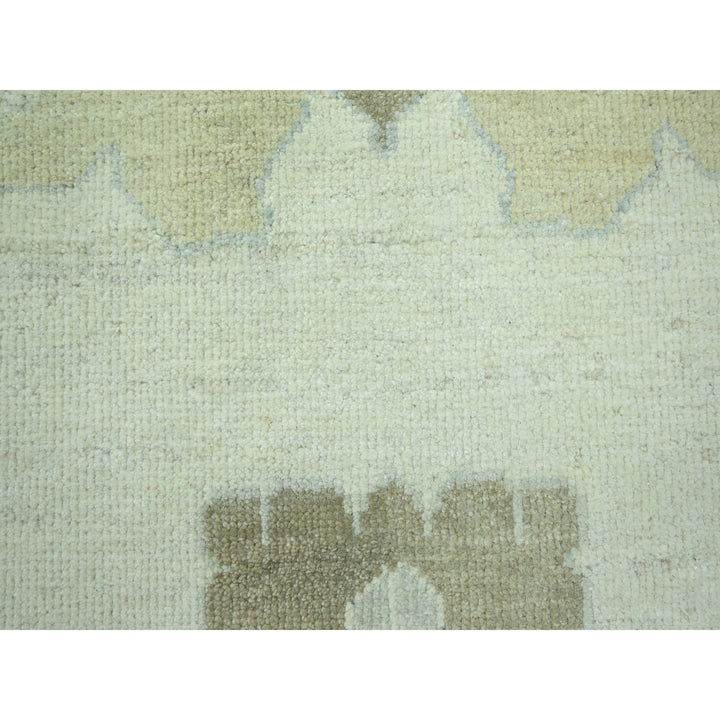 15'0" x 16'3" New Hand Knotted Ivory Wool Square Oriental Rug - MOA10276303