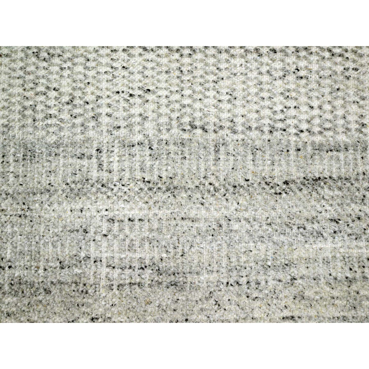 12'1" x 14'10" New Hand Knotted Grey Wool Rectangle Oriental Rug - MOA10276304