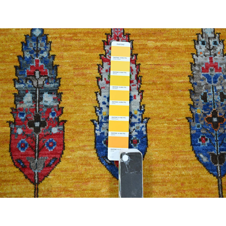 9'0" x 11'11" New Hand Knotted Grey Wool Rectangle Oriental Rug - MOA10276314