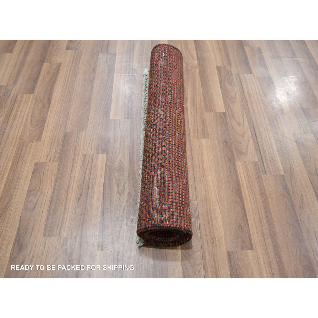 2'0" x 3'0" New Hand Knotted Red Wool & Silk Rectangle Oriental Rug - MOA10276321