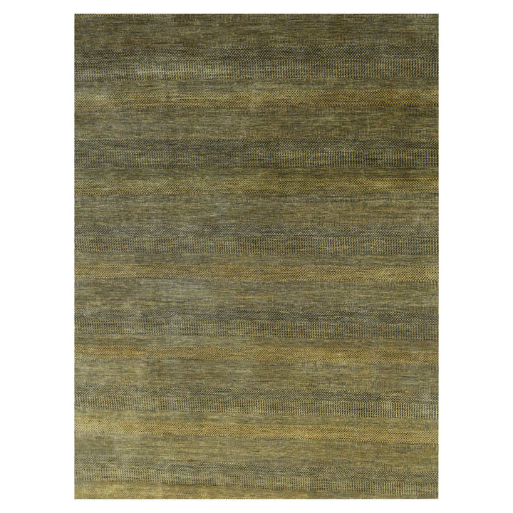 9'2" x 12'6" New Hand Knotted Brown Wool & Silk Rectangle Oriental Rug - MOA10276323