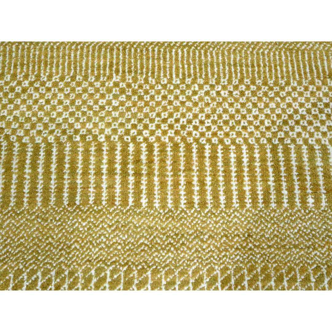 10'2" x 14'2" New Hand Knotted Brown Wool & Silk Rectangle Oriental Rug - MOA10276328