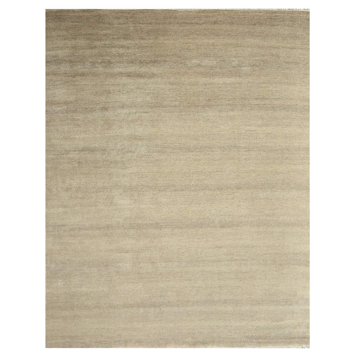 11'11" x 15'0" New Hand Knotted Brown Wool & Silk Rectangle Oriental Rug - MOA10276330