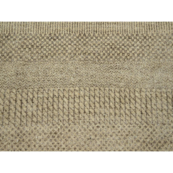 11'11" x 15'0" New Hand Knotted Brown Wool & Silk Rectangle Oriental Rug - MOA10276330