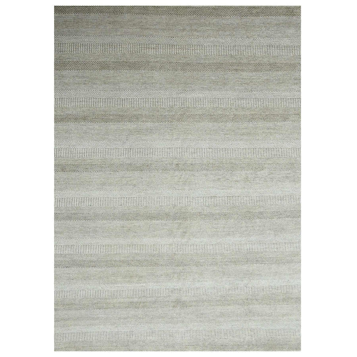 10'0" x 13'11" New Hand Knotted Brown Wool & Silk Rectangle Oriental Rug - MOA10276333