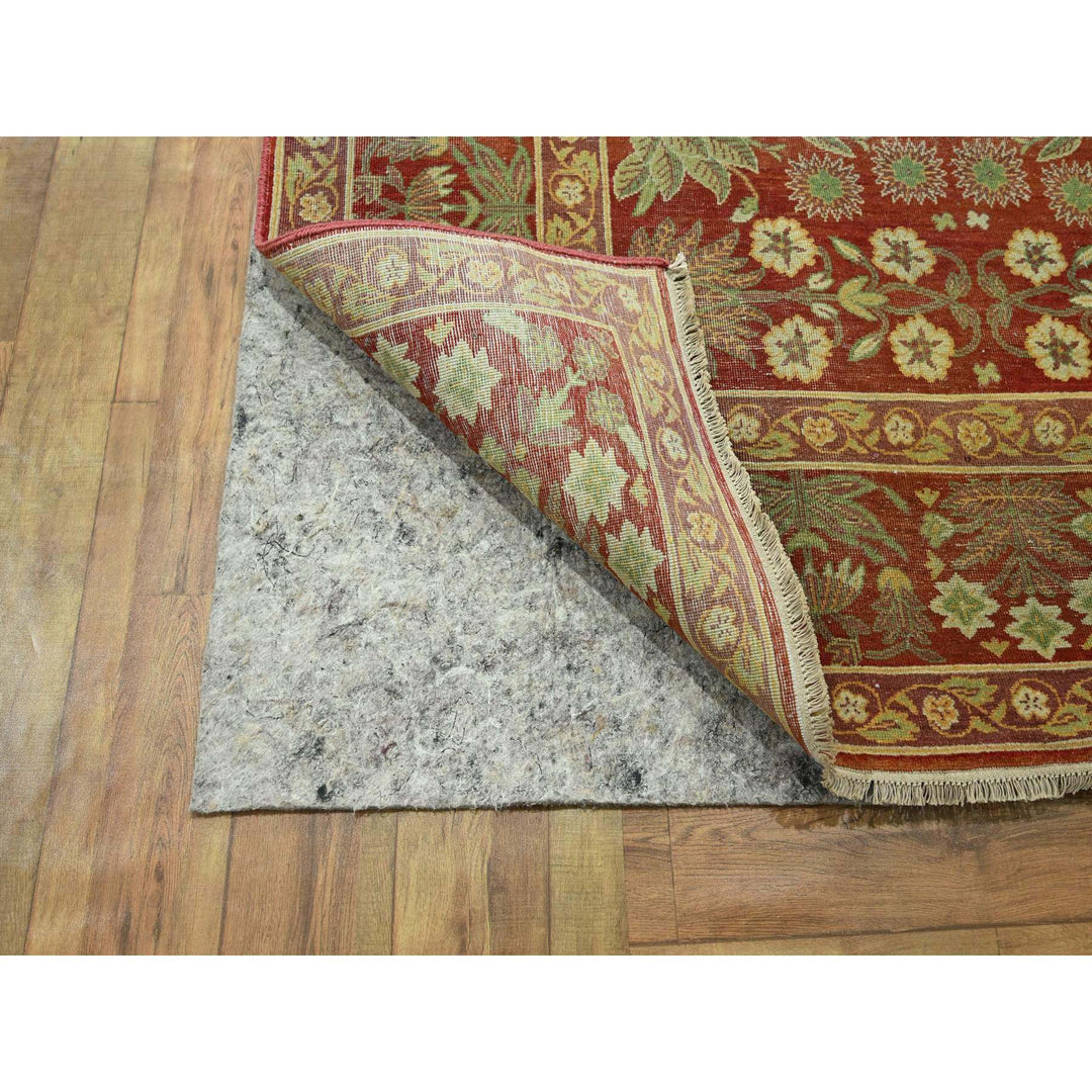 8'0" x 10'2" New Hand Knotted Red Wool Rectangle Oriental Rug - MOA10276346
