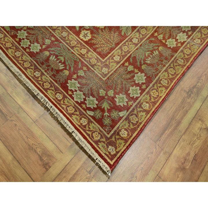 8'0" x 10'2" New Hand Knotted Red Wool Rectangle Oriental Rug - MOA10276346