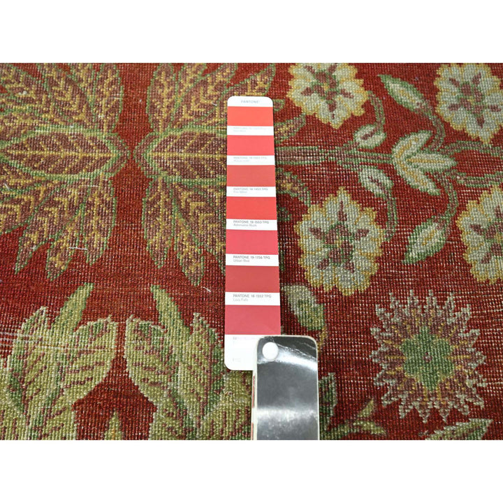 8'0" x 10'2" New Hand Knotted Red Wool Rectangle Oriental Rug - MOA10276346