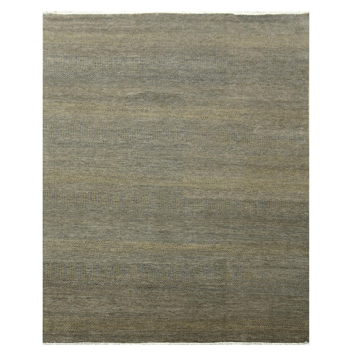 7'10" x 10'0" New Hand Knotted Brown Wool & Silk Rectangle Oriental Rug - MOA10276347