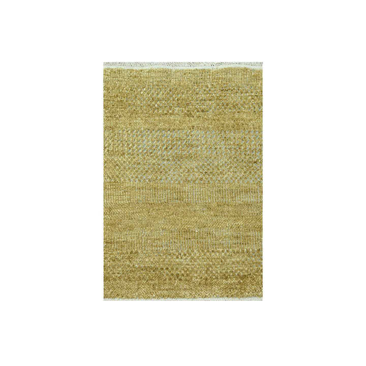 2'0" x 2'0" New Hand Knotted Brown Wool & Silk Square Oriental Rug - MOA10276354