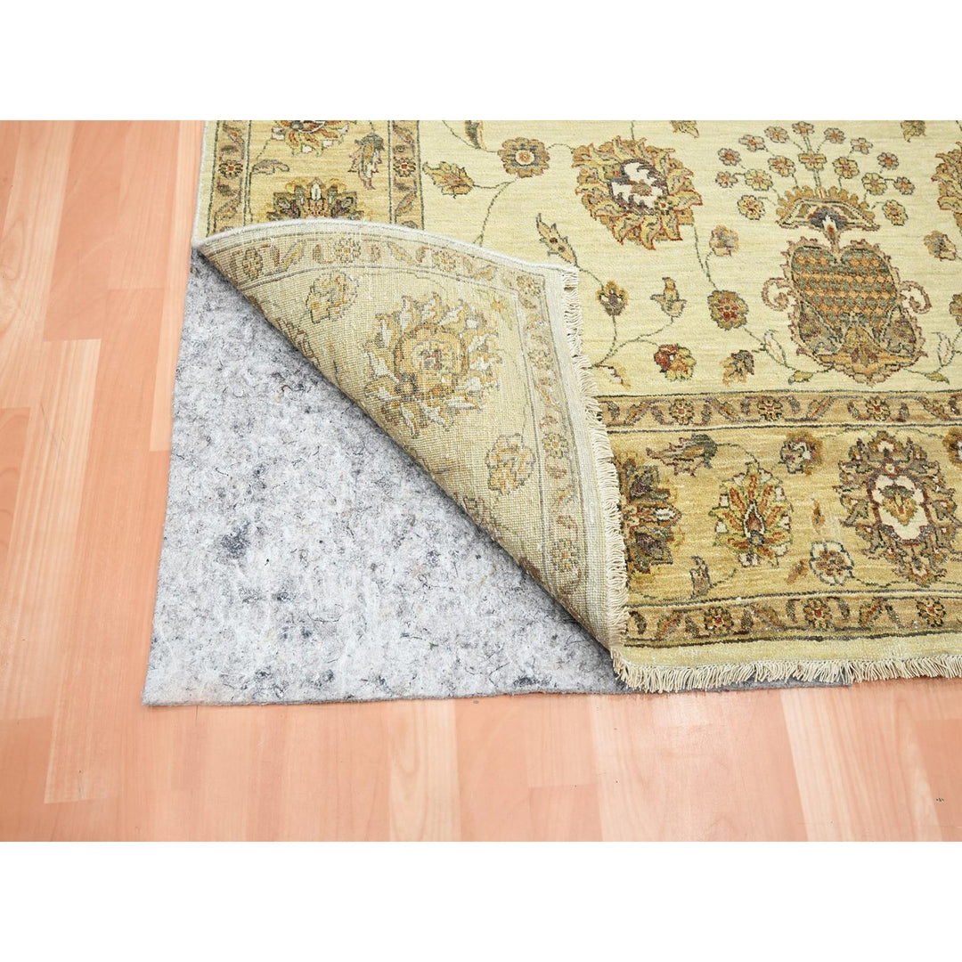 5'5" x 8'0" New Hand Knotted Ivory Wool Rectangle Oriental Rug - MOA10276355