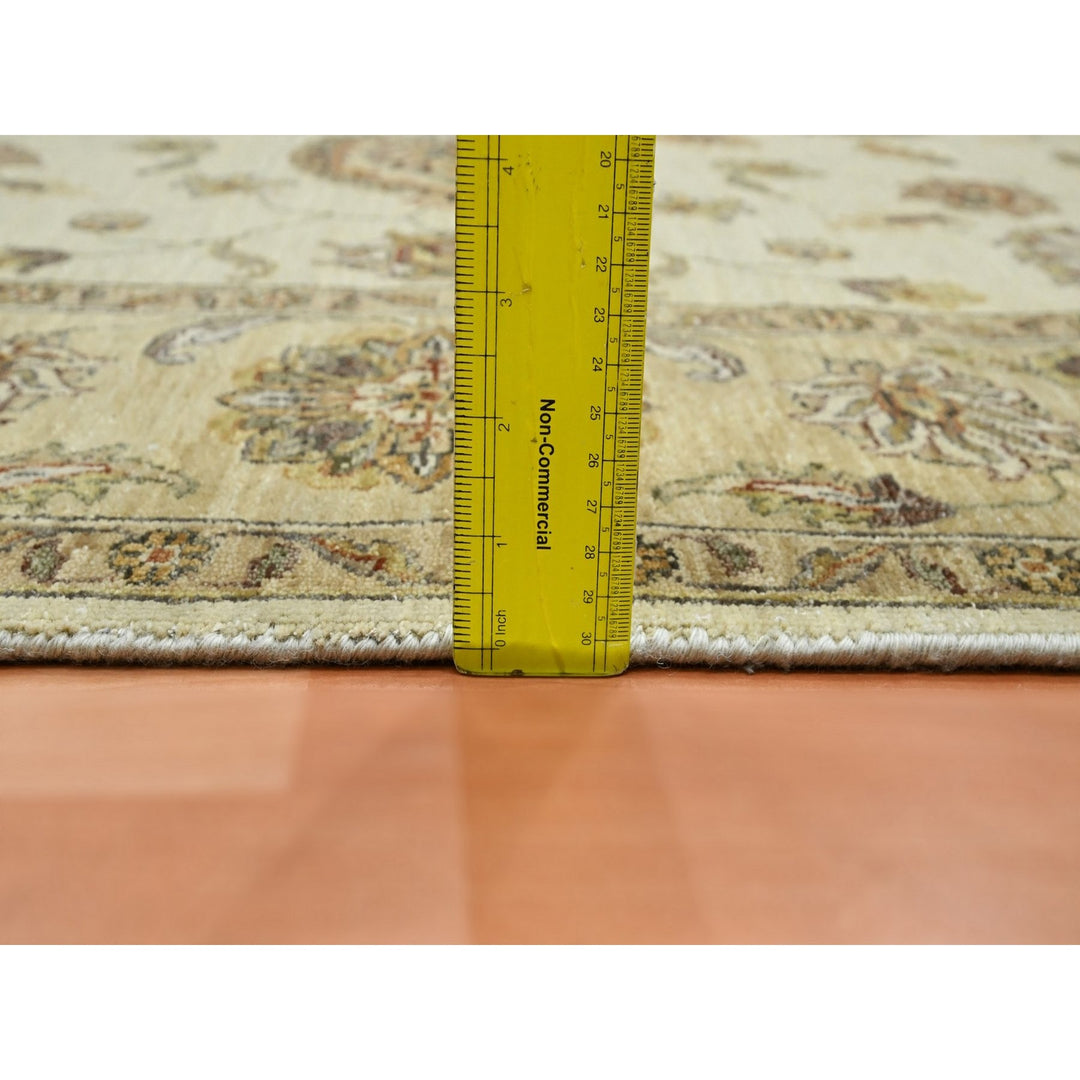 5'5" x 8'0" New Hand Knotted Ivory Wool Rectangle Oriental Rug - MOA10276355