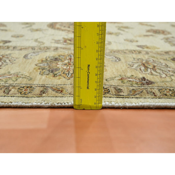 5'5" x 8'0" New Hand Knotted Ivory Wool Rectangle Oriental Rug - MOA10276355