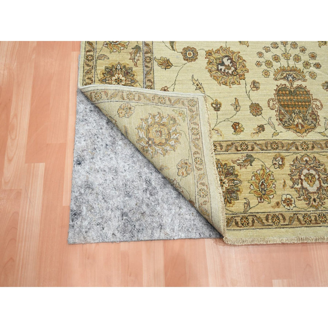 5'6" x 8'1" New Hand Knotted Ivory Wool Rectangle Oriental Rug - MOA10276356