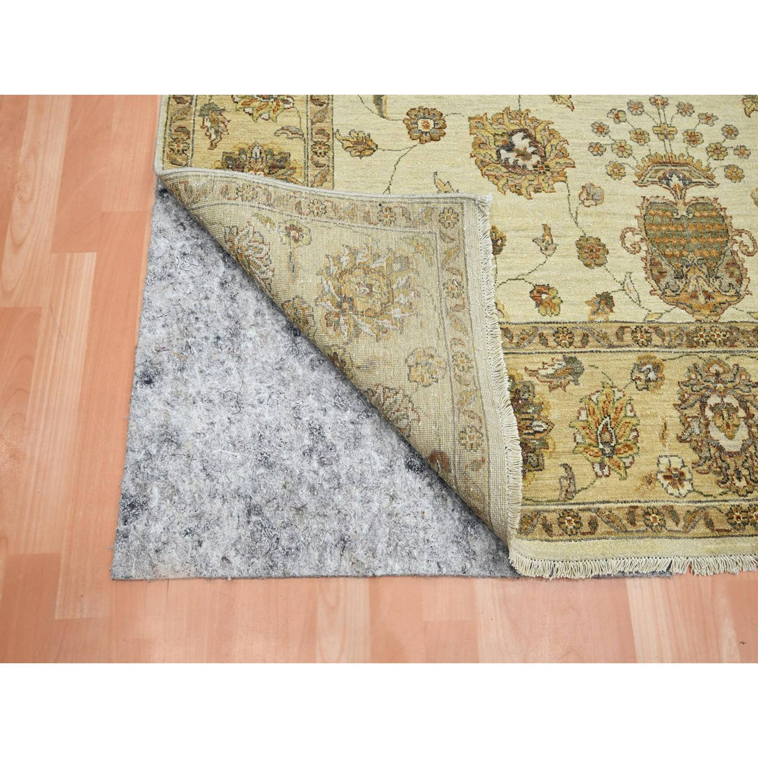 5'7" x 8'0" New Hand Knotted Ivory Wool Rectangle Oriental Rug - MOA10276358