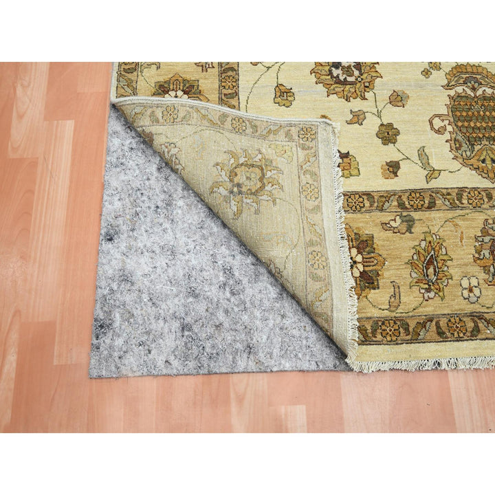 5'6" x 7'11" New Hand Knotted Ivory Wool Rectangle Oriental Rug - MOA10276359
