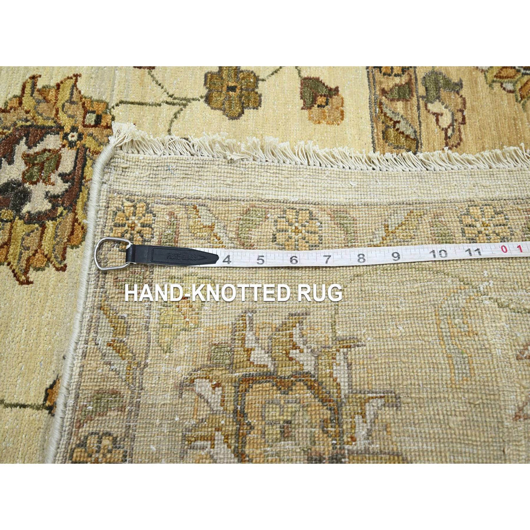 5'6" x 7'11" New Hand Knotted Ivory Wool Rectangle Oriental Rug - MOA10276359