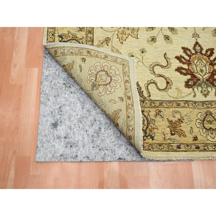 5'8" x 7'10" New Hand Knotted Ivory Wool Rectangle Oriental Rug - MOA10276360