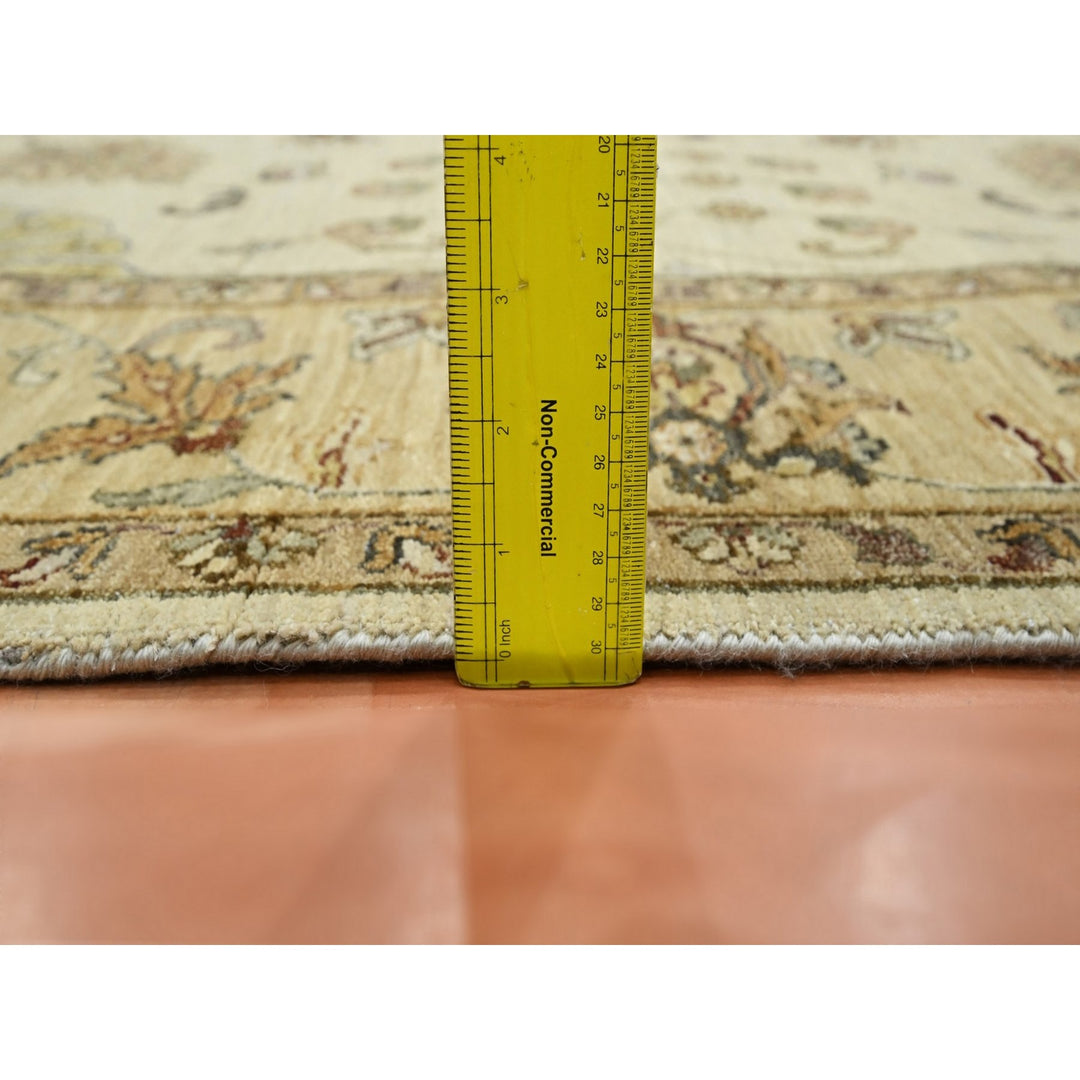 5'8" x 7'10" New Hand Knotted Ivory Wool Rectangle Oriental Rug - MOA10276360