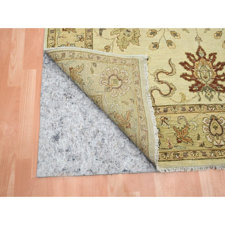 5'5" x 8'1" New Hand Knotted Ivory Wool Rectangle Oriental Rug - MOA10276362